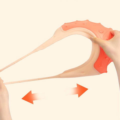 Viziera de protectie baie pentru copii, fippy, model coroana, dimensiune ajustabila, durabil, usor de curatat, impotriva samponului, pentru ochi si urechi, tpe+pp, 15x13 cm, rosu [5]