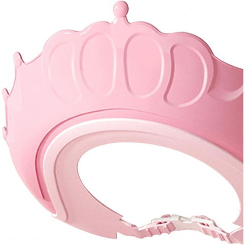 Viziera de protectie baie pentru copii, fippy, model coronita, dimensiune ajustabila, durabil, usor de curatat, impotriva samponului, pentru ochi si urechi, tpe+pp, 24x22 cm, roz [1]