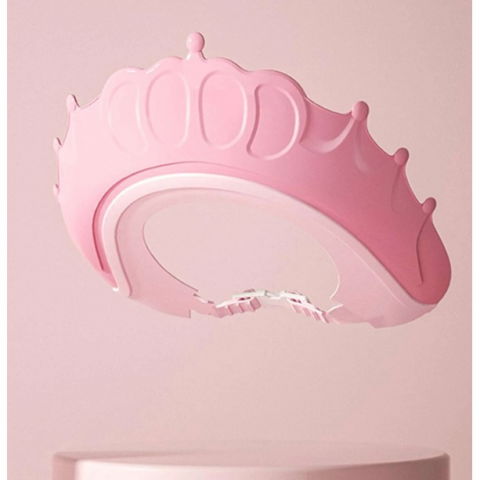 Viziera de protectie baie pentru copii, fippy, model coronita, dimensiune ajustabila, durabil, usor de curatat, impotriva samponului, pentru ochi si urechi, tpe+pp, 24x22 cm, roz [6]