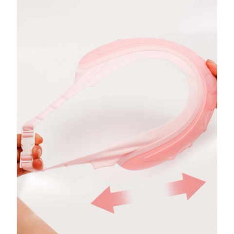Viziera de protectie baie pentru copii, fippy, model coronita, dimensiune ajustabila, durabil, usor de curatat, impotriva samponului, pentru ochi si urechi, tpe+pp, 24x22 cm, roz [4]