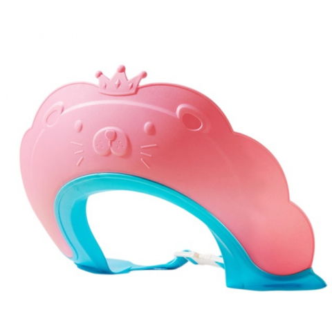Igienă, baie și accesorii bebeluși şi copii - Viziera de protectie baie pentru copii, fippy, model coronita leu, dimensiune ajustabila, durabil, usor de curatat, impotriva samponului, pentru ochi si urechi, tpe+pp, 21x20.5 cm, roz