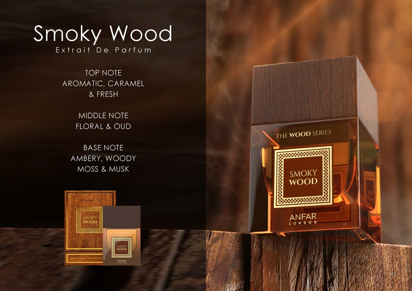 Smoky Wood 100ml - Extract de Parfum, barbati [5]