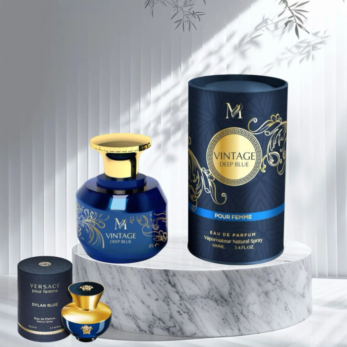 Vintage Deep Blue 100ml - Apa de Parfum, barbati| Inspirat din Versace Dylan Blue [2]