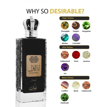 Ana Al Awwal Man 100ml - Apa de Parfum, barbati [4]