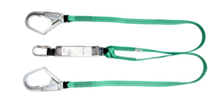 Franghie de protectie MSA tip: “Energy Absorbing Lanyard, 1.8m, Kernmantel rope, twin leg, steel twist lock carabiner, aluminium scaffold hook, leading edge” [3]