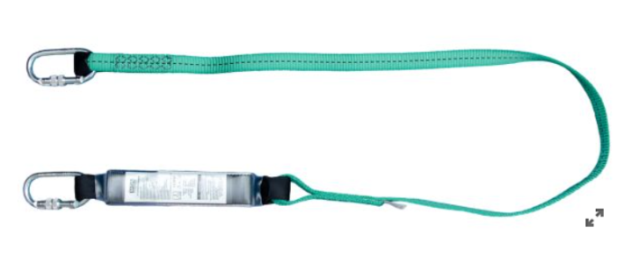 Franghie de protectie MSA tip: “Energy Absorbing Lanyard, 1.8m, Kernmantel rope, twin leg, steel twist lock carabiner, aluminium scaffold hook, leading edge” [4]