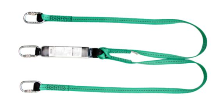 Franghie de protectie MSA tip: “Energy Absorbing Lanyard, 1.8m, Kernmantel rope, twin leg, steel twist lock carabiner, aluminium scaffold hook, leading edge” [5]
