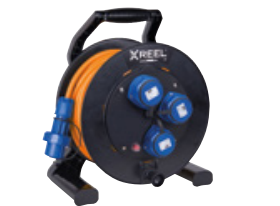 Solutii pentru iluminat - Bobina de cablu din plastic XREEL310 cu trei prize de protecție etanșe la apă 16 A 250 V IP68