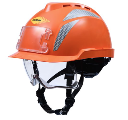 Casca de protectie MSA tip: "VGARD 930", vented, cu ochelari de protectie suprapusi integrati si chinstrap, culoare alb [6]