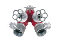 Distribuitoare si tevi de refulare - DISTRIBUITOR CU RACORD PRIN INSURUBARE BS 2 ½ tata - 3 x 2 ½" mama.