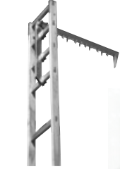 Echipamente de salvare de la inaltime - Scară cu cârlig pliabil 