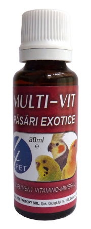 Păsări - Multi-Vit Pasari Exotice 4PET 30ml