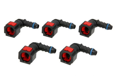 Furtun combustibil - Conector AdBlue (unghi unghiular,  Diametru exterior: 6,3mm, ID 6; 6mm x 8mm, set 5 buc)