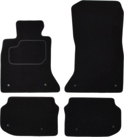 Covorase auto - Covorase auto (set, velur, 4 bucati, culoare negru) BMW Seria 5 (F10) intre 2009-2016 