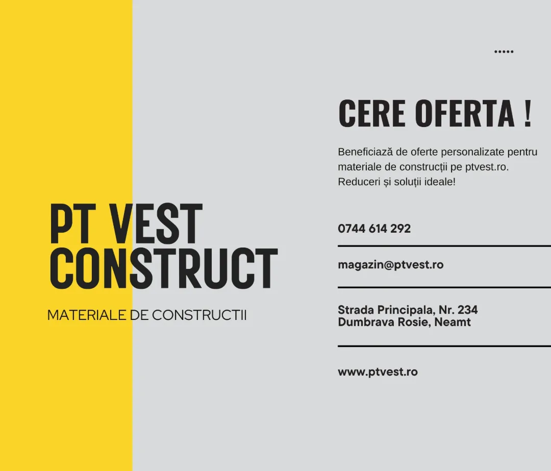 PT Vest Construct – cere ofertă pentru materiale de construcții