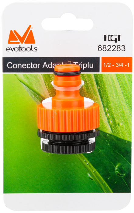 Adaptor furtun triplu 1/2"-3/4"-1" EvoTools | PT Vest [2]