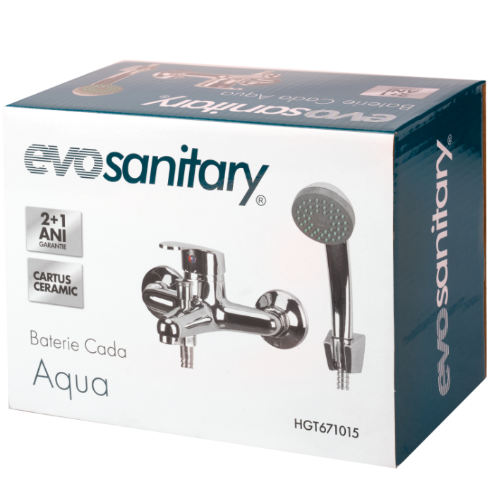 Baterie cada Aqua EvoSanitary cu set dus | PT Vest [2]