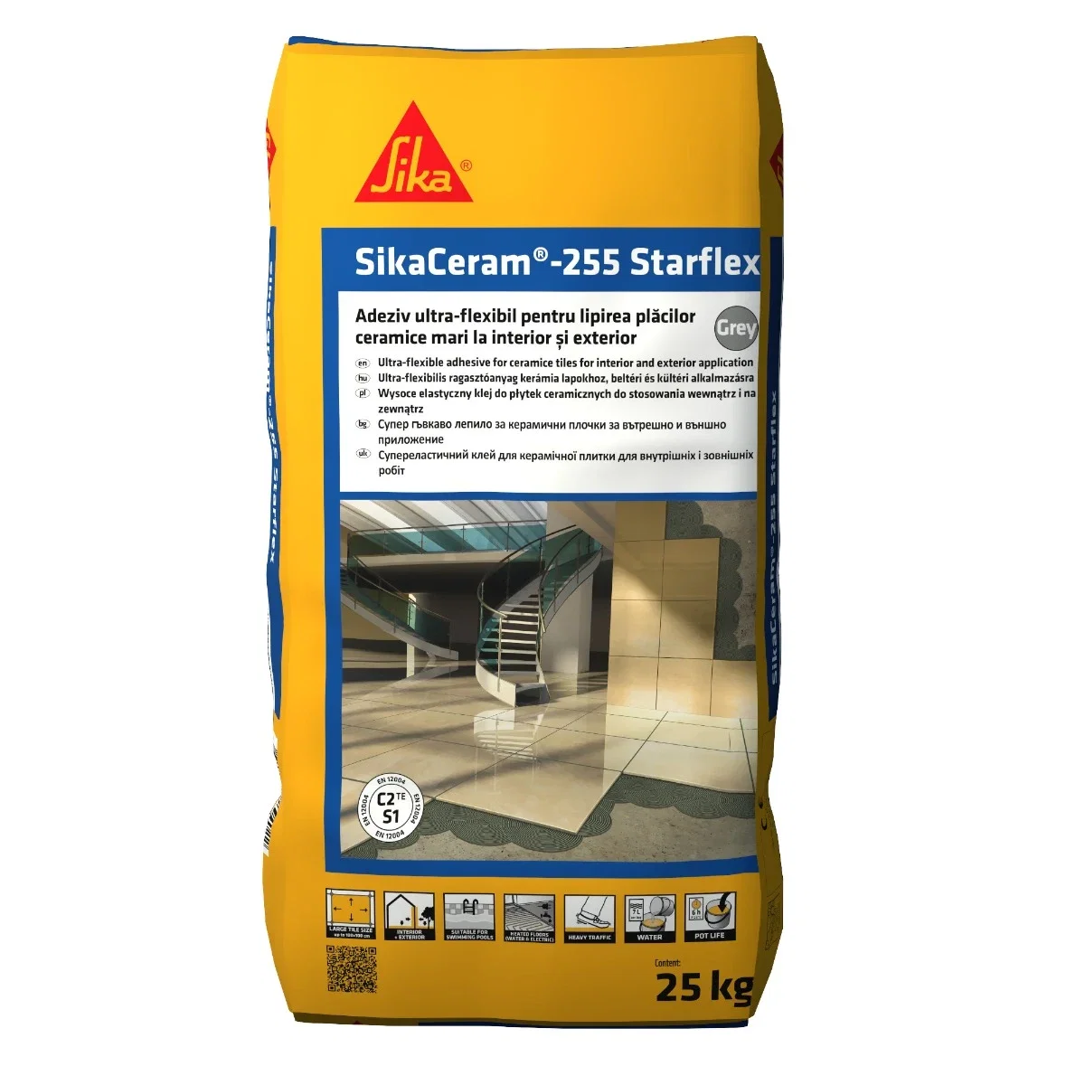 SikaCeram-255 StarFlex C2TE S1, Gri, 25 kg | PT Vest [1]