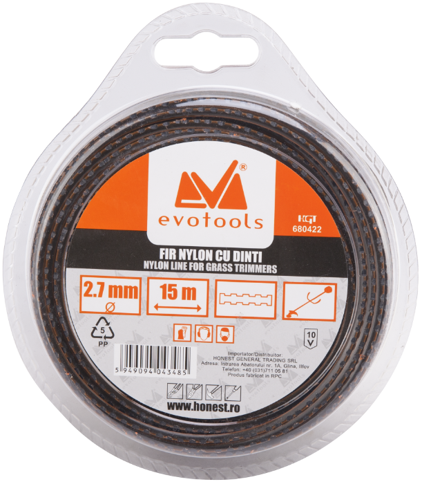 Fir motocoasa Nylon cu dinti 2.7 mm EvoTools | PT Vest [1]
