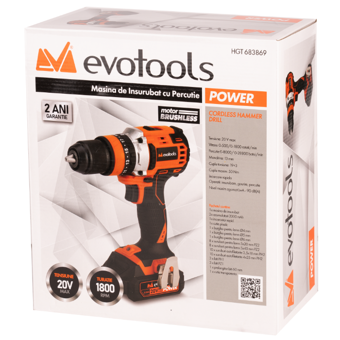 Masina insurubat EvoTools 20V Brushless 50 Nm | PT Vest [5]