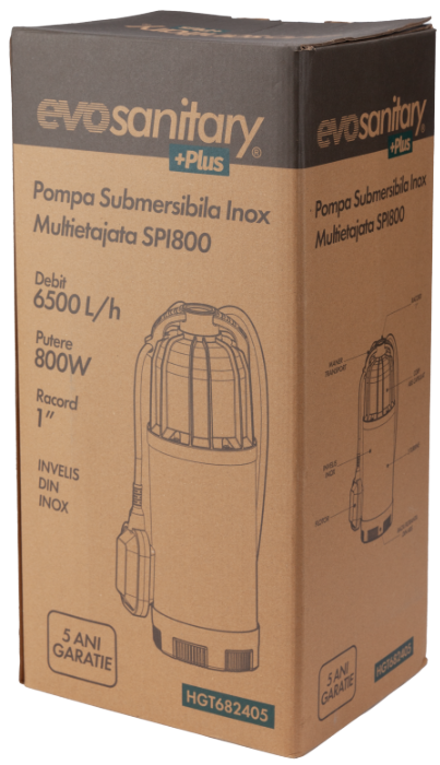 Pompa submersibila SPI800 800 W inox | PT Vest [2]
