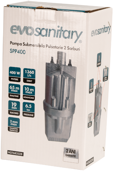 Pompa submersibila Evosanitary 400 W 2 sorburi | PT Vest [2]