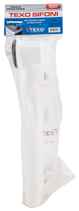 Sifon flexibil EvoSanitary 40x52 mm cu ventil | PT Vest [2]