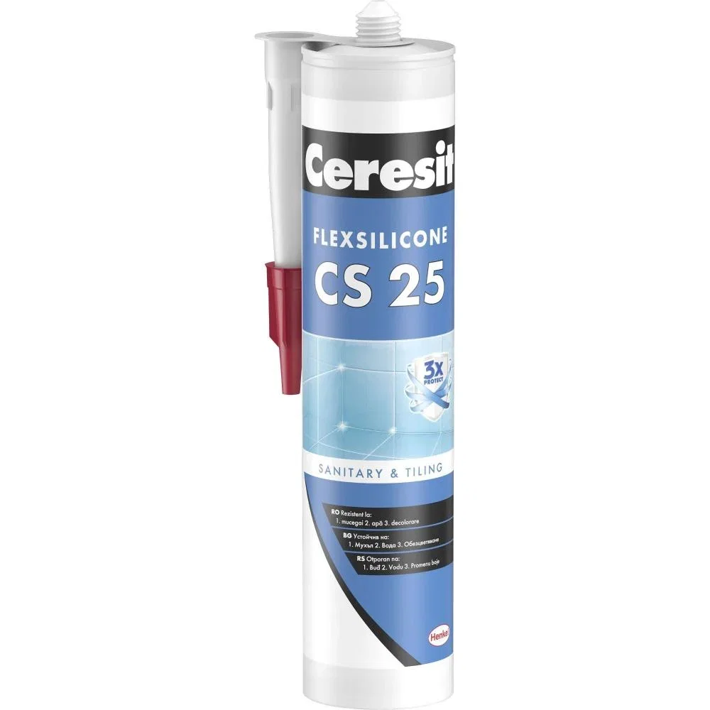 Silicon sanitar Ceresit CS 25, alb, 280 ml | PT Vest [1]