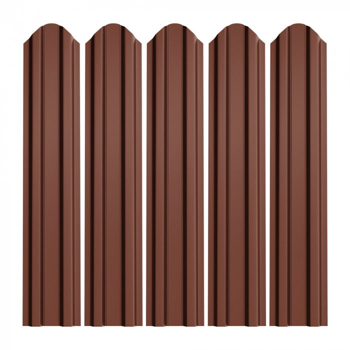 Șipcă metalică gard, 1700 x 92,9 x 0,40 mm, maro lucios | PT Vest [2]