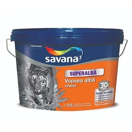 Vopsea Savana 3D ACTIV Superalbă, 8,5 L | PT Vest [1]