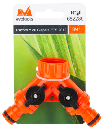 Adaptor Y furtun cu clapeta 3/4" EvoTools | PT Vest [1]