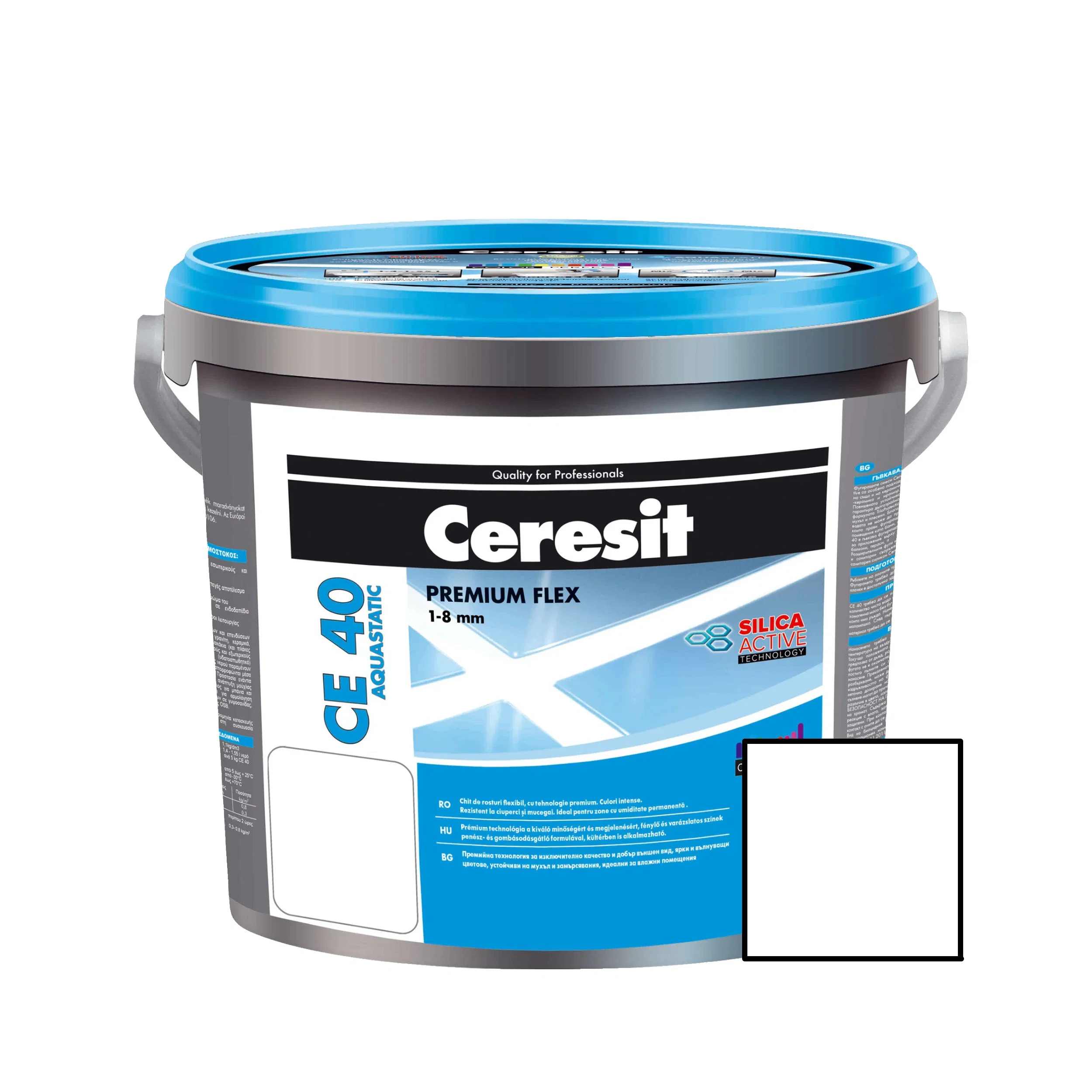 Reparatii pereti - Chit rosturi Ceresit CE 40 alb 5 kg Aquastatic | PT Vest