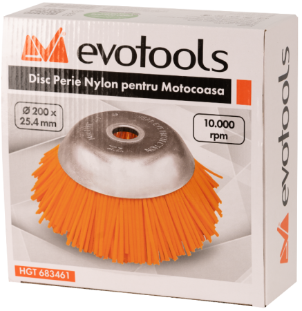 Burghie, discuri, biti, carote - Disc motocoasa perie Nylon EvoTools 200 mm | PT Vest