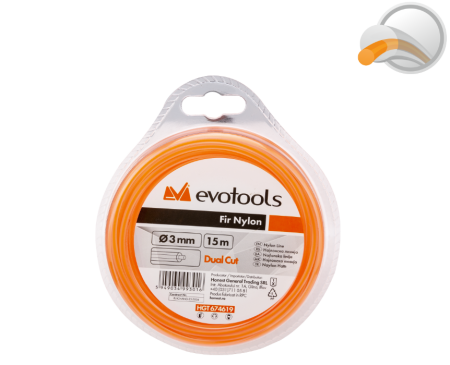 Scule si unelte gradina - Fir motocoasa Dual Cut 2.4 mm EvoTools | PT Vest