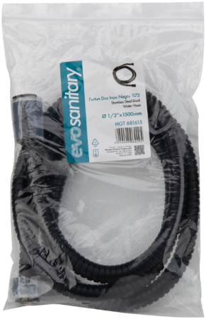 Furtun dus inox negru 1.5 m EvoSanitary | PT Vest [1]