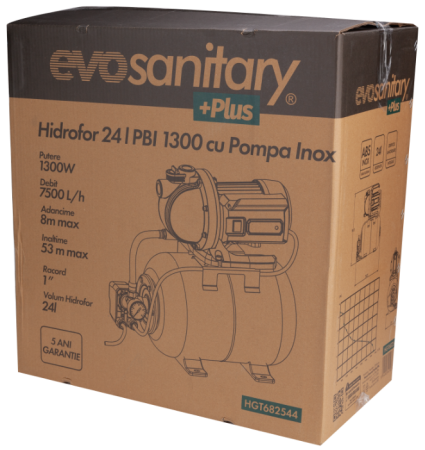 Hidrofor EvoSanitary Plus 24 L PBI Pompa Inox | PT Vest [1]