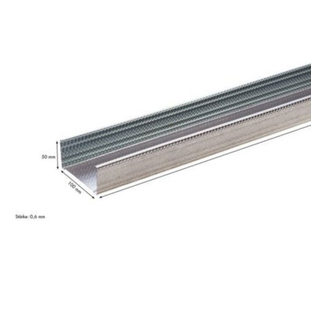 Accesorii gips carton - Profil Knauf CW 100, 3 m, 0,6 mm | PT Vest