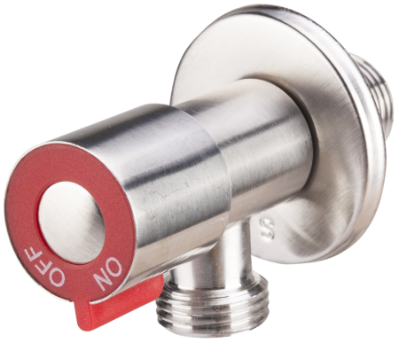 Obiecte sanitare - Robinet coltar EvoSanitary inox patinat 1/2 | PT Vest
