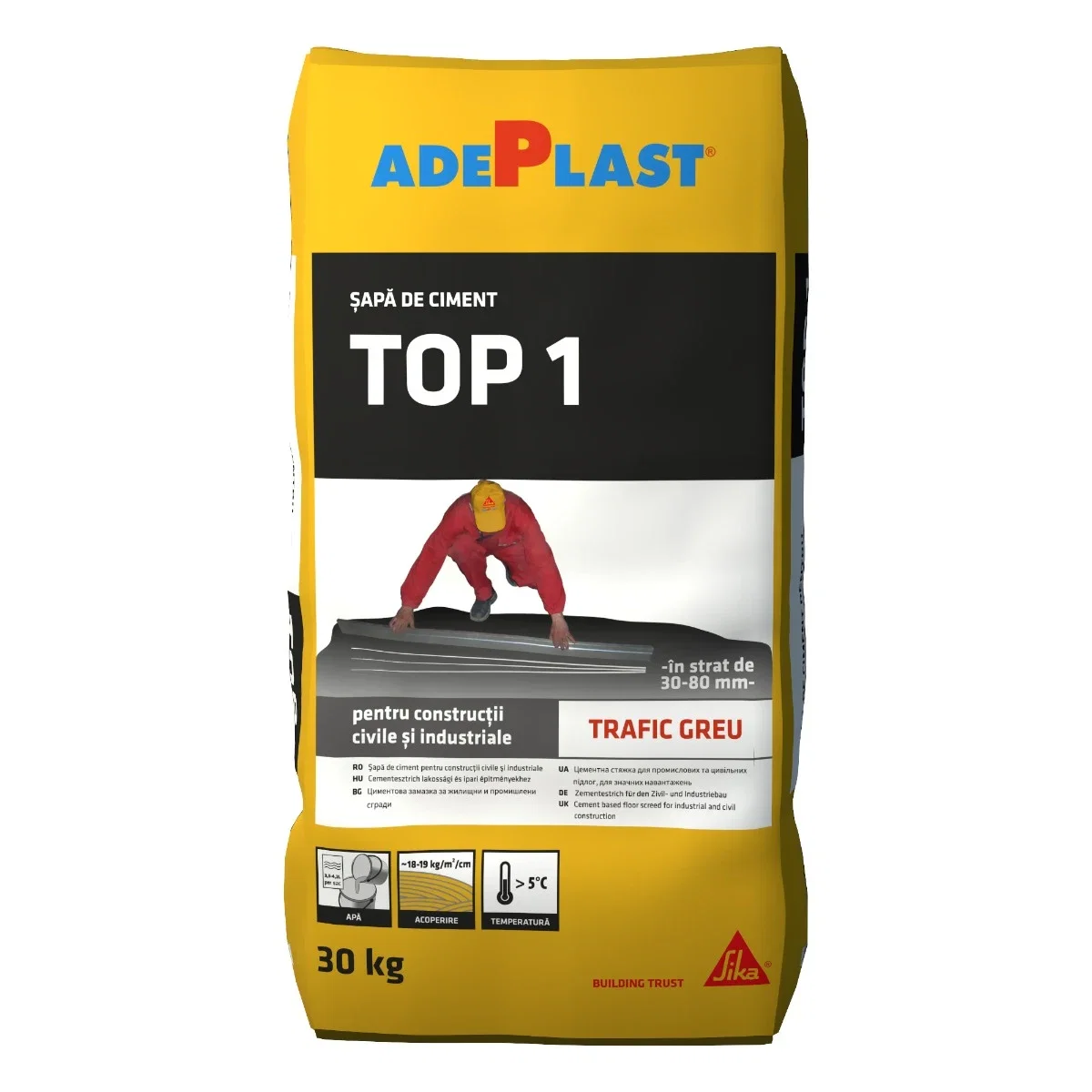 Sape - Șapă Adeplast TOP 1, Trafic Intens, 30 kg | PT Vest