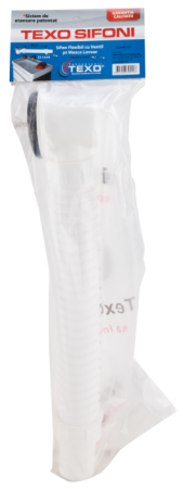 Sifon flexibil EvoSanitary 40x52 mm cu ventil | PT Vest [1]