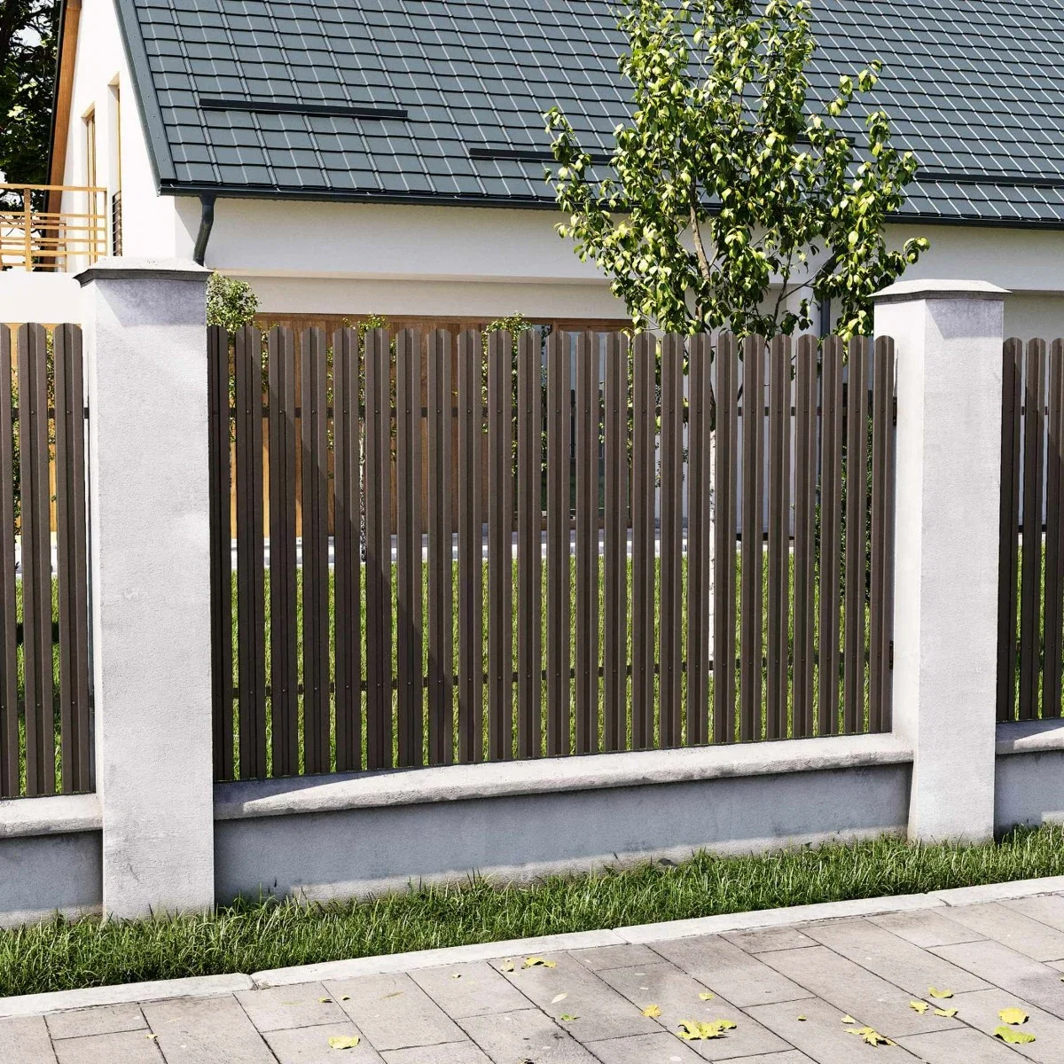 Armaturi, fundatii si produse metalurgice - Șipcă metalică gard RAL 8017 lucioasă 1500 mm | PT Vest