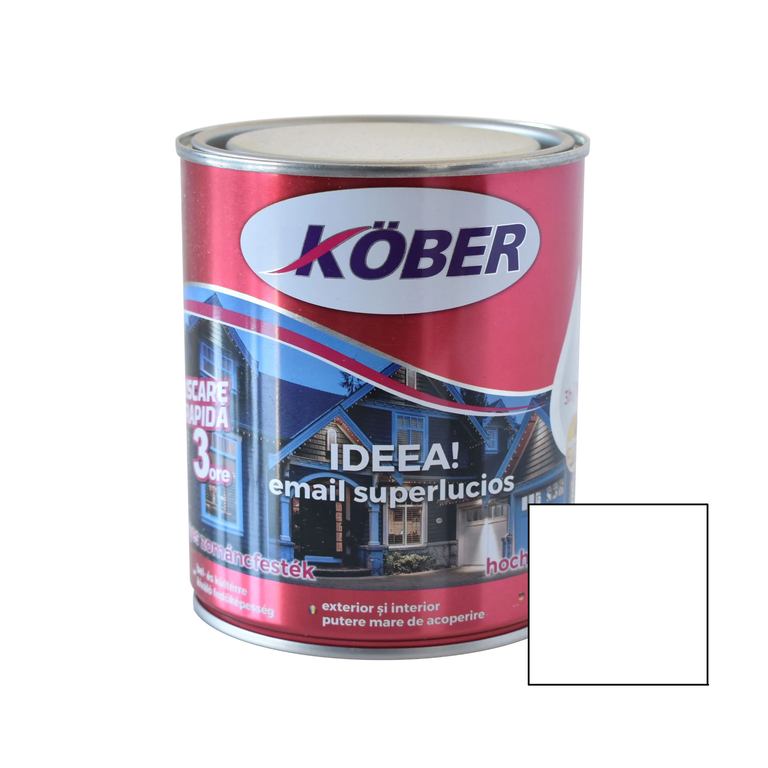 Vopsea si tencuieli decorative - Vopsea Alchidică Kober Ideea Alb 0,75 L | PT Vest