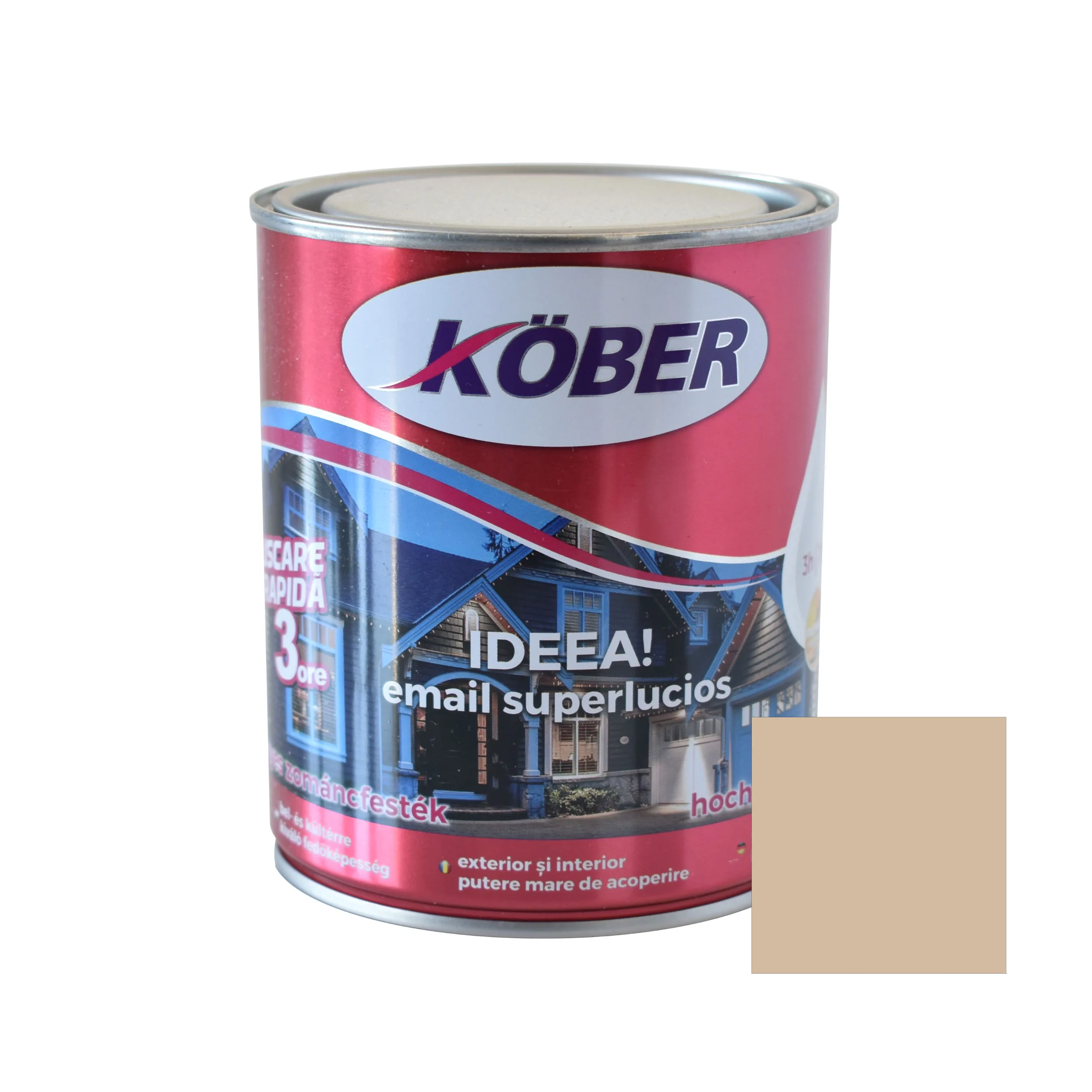 Vopsele pentru lemn si metal - Vopsea Alchidică Kober Ideea Bej 0,75 L | PT Vest