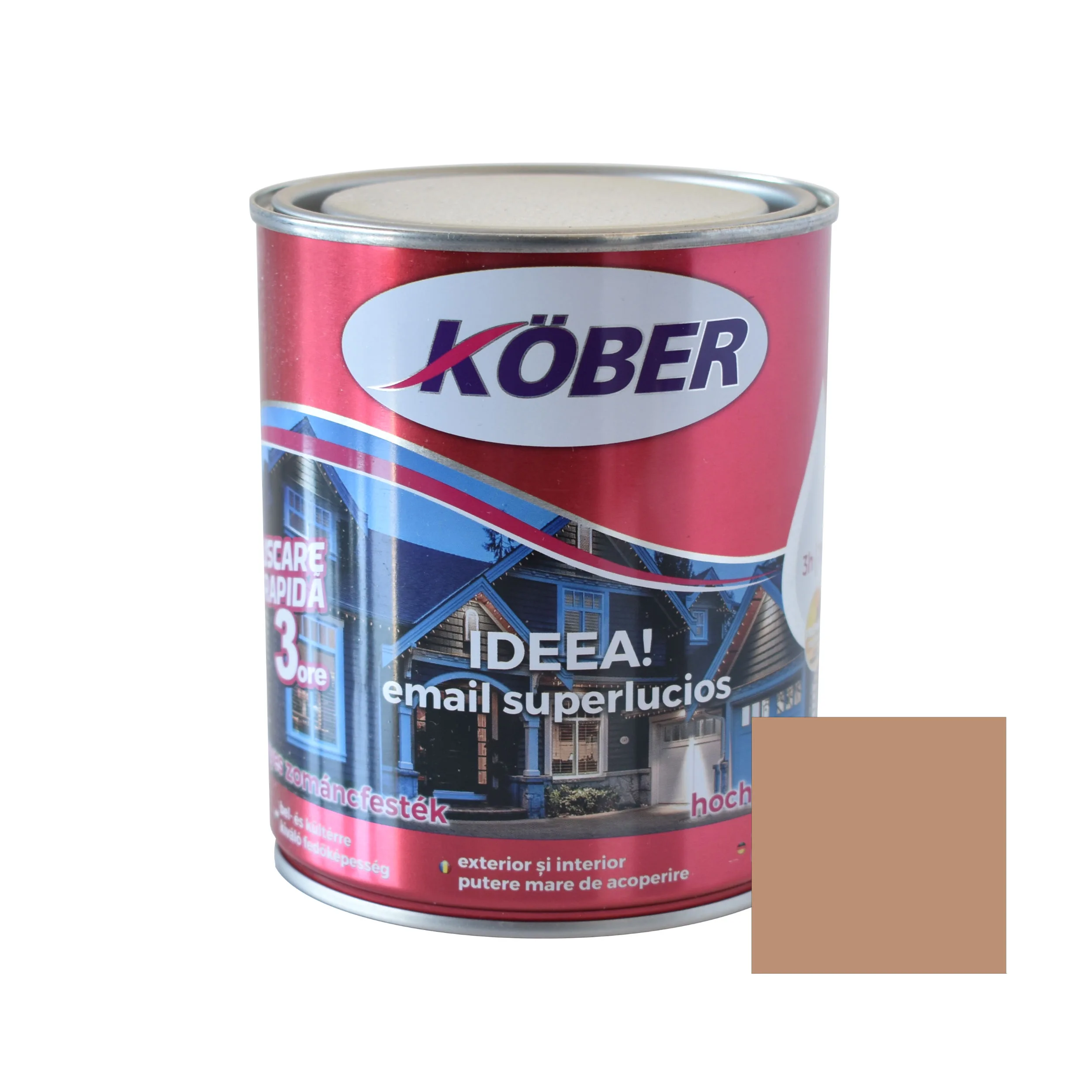 Vopsele pentru lemn si metal - Vopsea Alchidică Kober Ideea Cafeniu 0,75 L | PT Vest