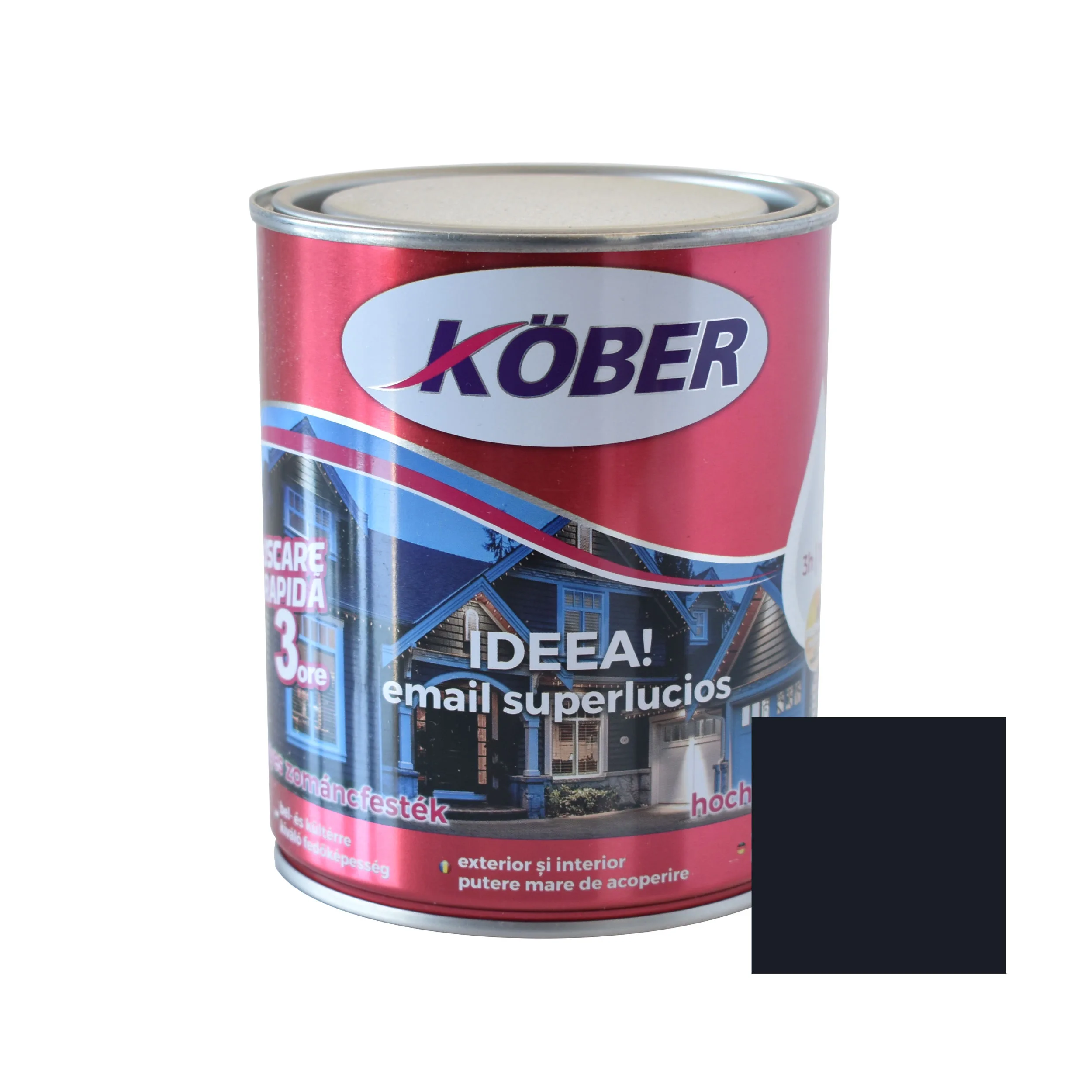 Vopsele pentru lemn si metal - Vopsea Kober Ideea Gri Antracit 0,75 L | PT Vest