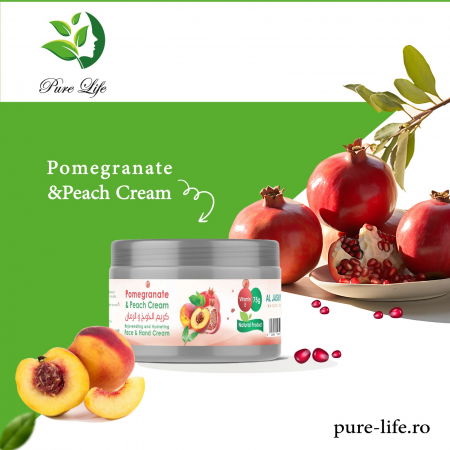 Crema de fata si de corp cu extract de rodie si piersica 75G [2]