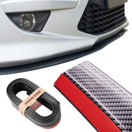 Tunning Auto - Protectie spoiler, prelungire bara fata/spate din cauciuc, culoare CARBON Negru