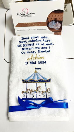 Prosoape brodate - Prosop mediu brodat Nanuti tematica Carusel