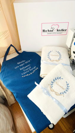 Prosoape brodate - Set cadou pentru Nanuti (sort si prosoape brodate)