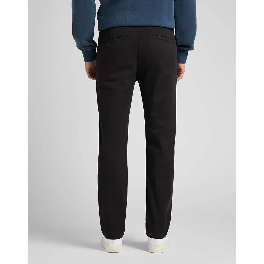 BARBATI - Lee Pantaloni Negri Regular Straight Barbati